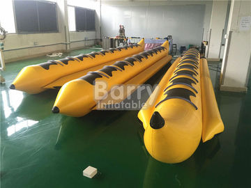 Żółte 8 miejsc Nadmuchiwane zabawki łódź woda Gra Banana Boat Inflatable Water Toy