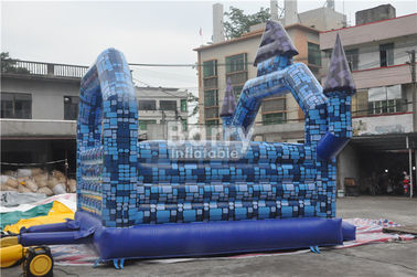 0.55mm PVC nadmuchiwany bramkarz niebieski blok nadmuchiwany dom zamek na festiwal halloween