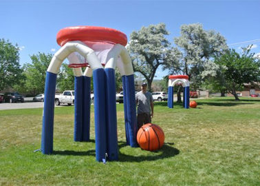 Dostosowane olbrzymie nadmuchiwane gry sportowe Koszykówka obręcz / boisko do koszykówki z 0,55 mm PVC