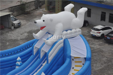 Olbrzymi piękny nowy niedźwiedź basen slajdów, nadmuchiwany basen zjeżdżalnia dla parku rozrywki