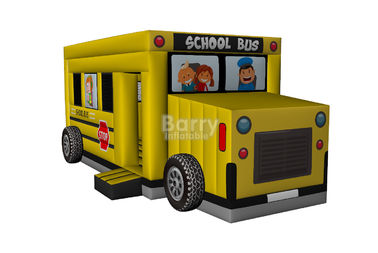 Handlowy dmuchany samochód Bounce, autobus szkolny Bounce House Inflatable For Kids