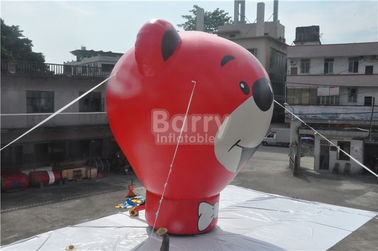 Oxford Red Bear Inflatable Ground Balloon For Advertising 8.5m Wysokość