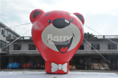 Oxford Red Bear Inflatable Ground Balloon For Advertising 8.5m Wysokość