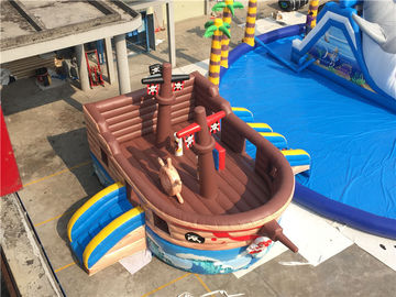 Giant Pirate Ship Theme Nadmuchiwany park wodny na ziemi 36.5x20x8.5mH