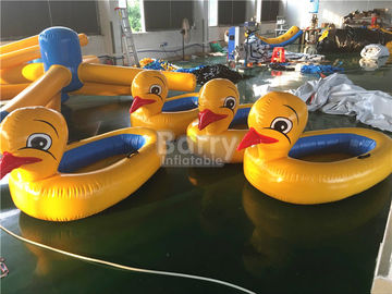 Big Yellow Duck Animal Floats Nadmuchiwane zabawki wodne do basenu z logo drukowania