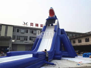Komercyjny gigantyczny, długi, dmuchany zjeżdżalnią typu S Slide dla dzieci / dorosłych Aqua Park