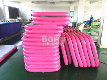 Trwały miękki różowy nadmuchiwane Air Track Mata gimnastyczna / pływająca mata na wodę