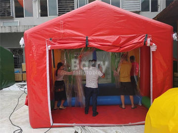 Mały niestandardowy ognioodporny PVC nadmuchiwany namiot prysznicowy dla parku rozrywki