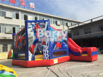 Dostosowany rozmiar Spiderman Inflatable Combo Jumping Castle With Slide For Zoo Park