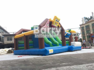 Spongebob Inflatable Combo Bounce House For Kids Skoki materiał plandeki z PCV