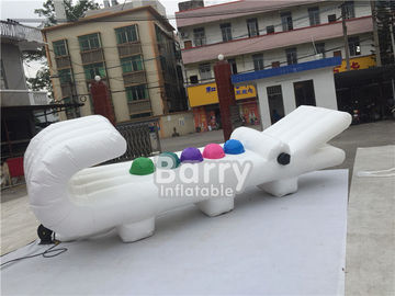 Outdoor Crocodile Inflatable Advertising Products / Niestandardowe nadmuchiwane reklamy świetlne w kolorze białym