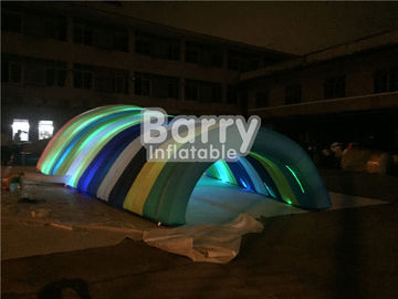 Wodoodporny biały nadmuchiwany namiot na imprezę, dostosowany tunel podmuchowy LED tunelu