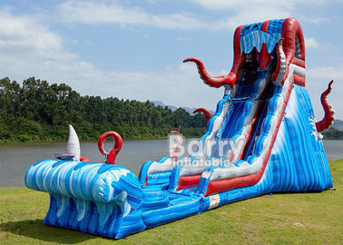 Plandeka PCV 0,55 mm 25 FT Ocean Battle Slide, Inflatable Adults Zjeżdżalnia wodna na podwórko