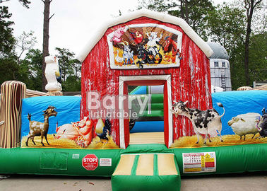 Plac zabaw na świeżym powietrzu Maluch Jump House Giant Farmyard Nadmuchiwany plac zabaw dla maluchów z pięknym nadrukiem logo