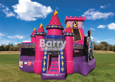 Komercyjna strefa dziecięca Princess Kid Wet / Dry Combo / Inflatable Bouncer House Slide Combo