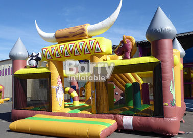 Kids Clearance Western Theme House Nadmuchiwane maluch plac zabaw ze zjeżdżalnią