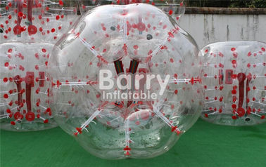 Nadmuchiwane zabawki na zewnątrz 100% TPU / PVC 1,5 m Red Dot Nadmuchiwane piłki nożnej Bubble
