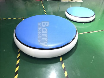 Okrągła niebieska nadmuchiwana mata gimnastyczna Air Track DWF + 1,2 mm Plato Material