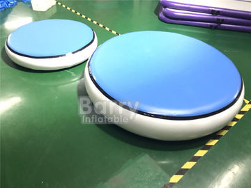 Okrągła niebieska nadmuchiwana mata gimnastyczna Air Track DWF + 1,2 mm Plato Material