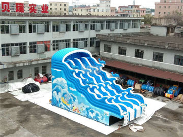 Gigantyczne dmuchane zjeżdżalnie wodne na basen, zjeżdżalnia dla dorosłych nadmuchiwany park wodny