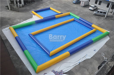 Nadmuchiwany basen zewnętrzny prostokątny / niebieski przenośny basen do przedmuchiwania