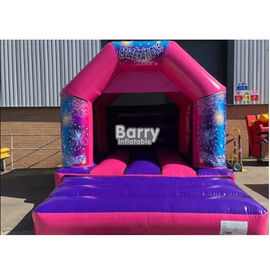 16 * 16 * 9,5 Ft Kids Bouncy Castle, Small Inflatable Bouncer With 0.55 PVC Tarpulin