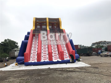 Four Lanes Giant Inflatable Slide / PVC Water Slide Z dużym basenem dla dorosłych