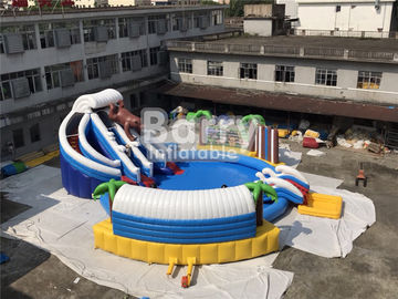 Nadmuchiwany park wodny PVC Aquapark z basenem i zjeżdżalnią dla dzieci