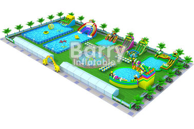 Inflatable Dry Water Park Place zabaw Biznesplan PCV Plandeka 0,9 mm