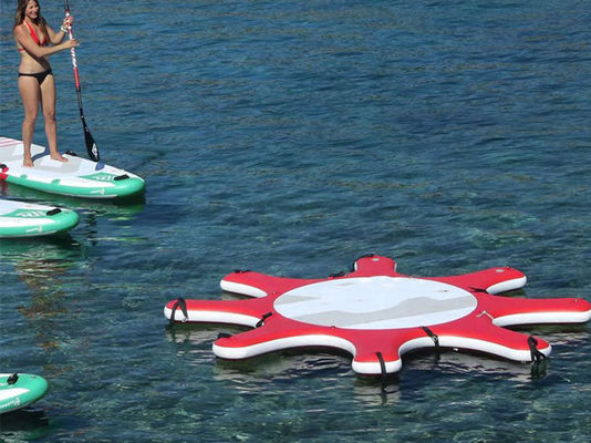 Dostosowana 8 stacji Water Sport Red Inflatable Sup Air Dock Platform