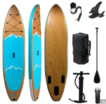 Popularna deska surfingowa z miękkim blatem w stylu drewna Nadmuchiwana deska wiosłowa Sup 315 * 83 * 15 cm