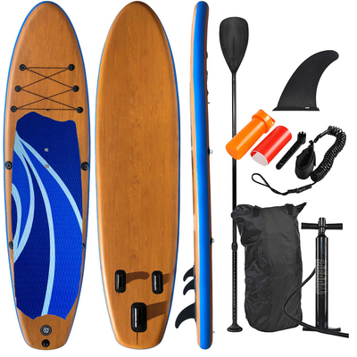 Popularna deska surfingowa z miękkim blatem w stylu drewna Nadmuchiwana deska wiosłowa Sup 315 * 83 * 15 cm