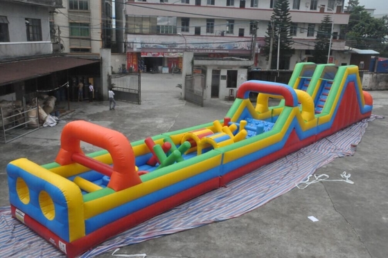 25x3m Inflatable 5k Run Insane Obstacle Course Gra Race Bouncy Castle