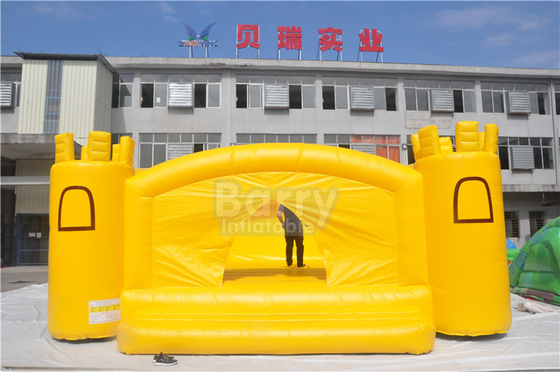 Komercyjny nadmuchiwany bramkarz OEM Żółty Bounce Jump House
