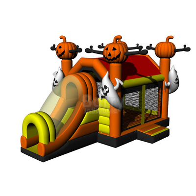 Dziecięcy nadmuchiwany domek dla bramkarza z zamkiem do skakania na Halloween!