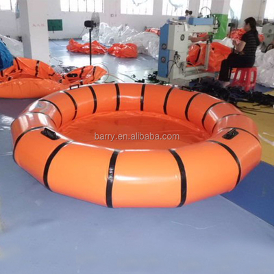 EN71 0.6mm Przenośny basen z wodą PVC Pomarańczowy nadmuchiwany basen dla dzieci