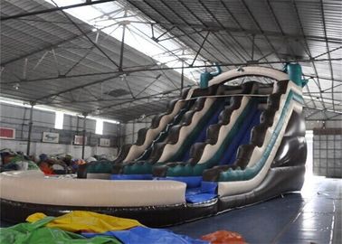 Barwne ognioodporne komercyjne nadmuchiwane gigantyczne zjeżdżalnia z basenem