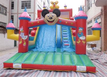 Sprytna dmuchana zjeżdżalnia Micky Mouse, nadmuchiwana zjeżdżalnia ogrodowa