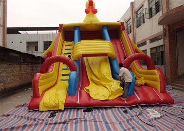 Big Commercial Inflatable Slide, Cock Inflatable Double Slip And Slide
