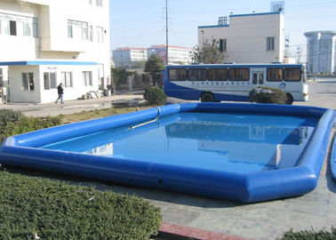 Dzieci niebieski dmuchany basen, duże nadmuchiwane baseny naziemne