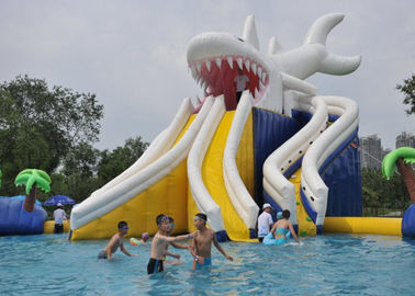 Komercyjny gigantyczny rekin Blow Up Kid Pool z zabawkami nadmuchiwanymi basenami