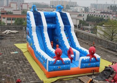 Double Slide Way Commercial Dmuchana zjeżdżalnia, Giant Inflatable Mega Slide dla dorosłych