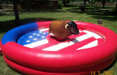 Round Inflatable Mechanical Bull, PVC Nadmuchiwane Nadmuchiwane Mechaniczne Bull Ride