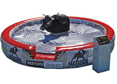 Deluxe Inflatable Mechanical Bull, okrągła mata pneumatyczna PVC Rodeo Bull