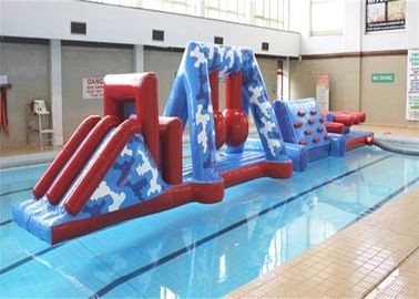 Funny Kids Sports Inflatable Water Obstacle Course With Safety Plandeka PCV