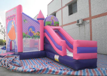 Kids 3 w 1 Combo Bounce House, różowy Princess Bouncy Castle ze zjeżdżalnią