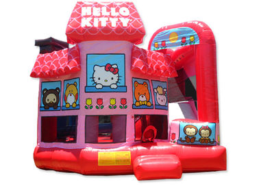 Wielofunkcyjny Komercyjny Hello Kitty Inflatable Bounce House Combo Rentals