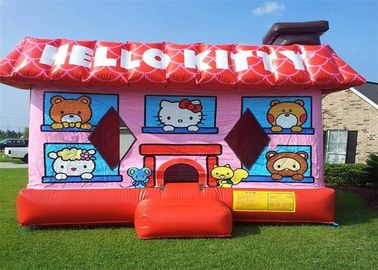 Cute Red nadmuchiwane Bouncer, Hello Kitty Inflatable Bouncer Kid gry