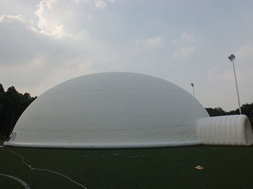 Ogromny namiot nadmuchiwany PCV o pojemności 0,55 mm, biały dmuchany kopułowy na imprezę