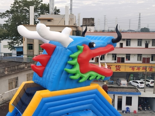 Dragon Nadmuchiwane zjeżdżalnie wodne Super Slide Park rozrywki dla dorosłych